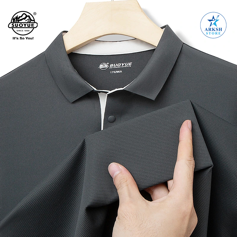 SUOYUE Versatile Lightweight Casual Solid-Color Plus-Size Short-Sleeve T-Shirt 25512DARKGREY-3XL